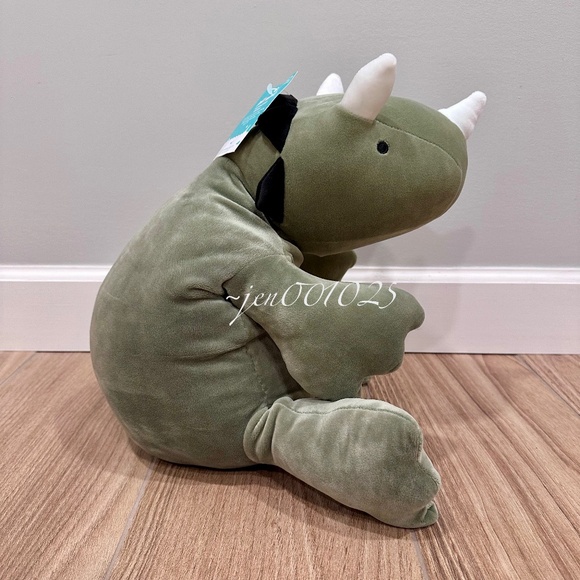 Green Dinosaur Weighted Plush Throw Pillow - Pillowfort - Picture 6 of 9